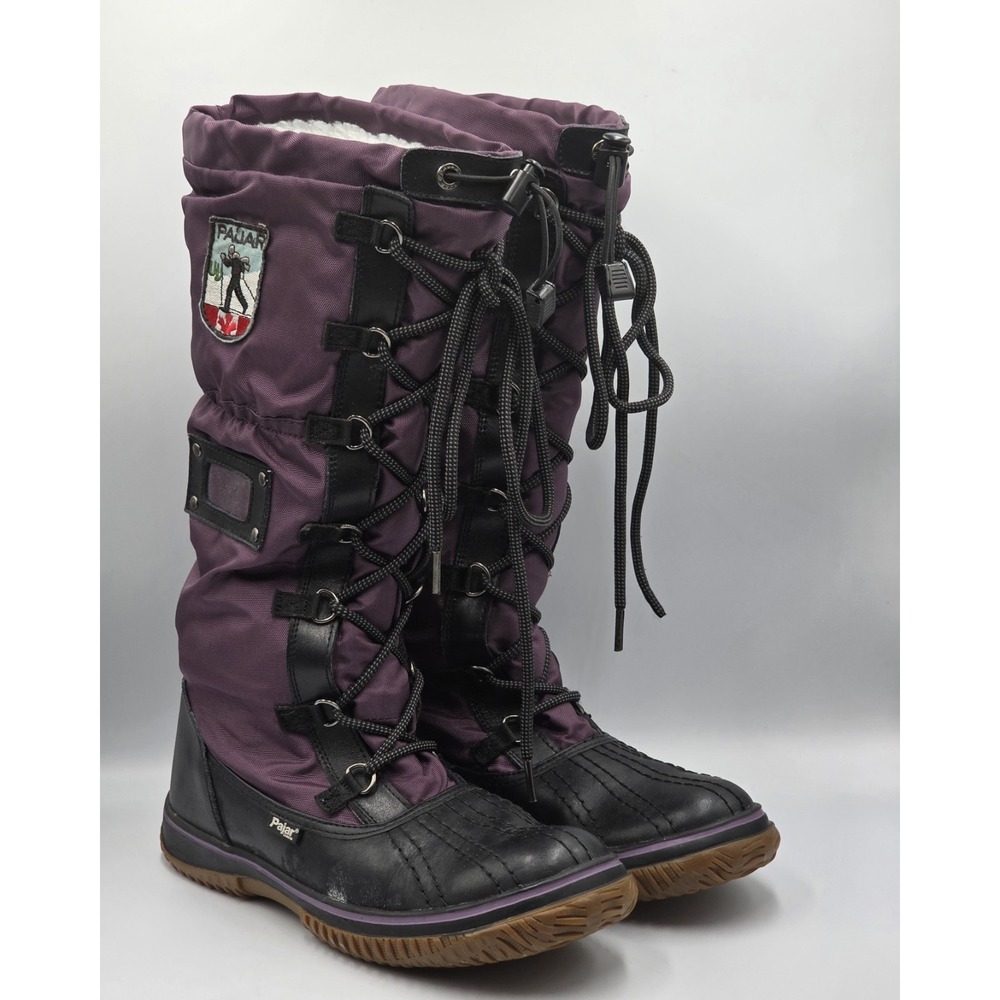 PAJAR Canada Grip Tall Snow Winter Boots Green Purple Womens Size 10 US 41 EU